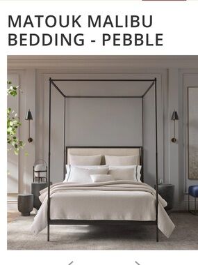 Matouk Luxury 100% cotton Malibu Coverlet NEW 
 Color:Pebbles 
$525 Full/Queen